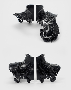 [Pre-Order]Armor set(crown+chest armor+shoulder armor+arm armor)(black resin, without make-up, with DIY kit)Yan Emperor