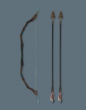 柯叶弓（FH045，含弓一把、箭两支、箭囊，带妆带手工） 长青
