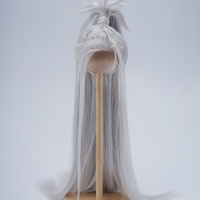 龙魂  尉迟恭/秦琼同款白色造型发LHWG3-S0039BJD娃娃配件明信片